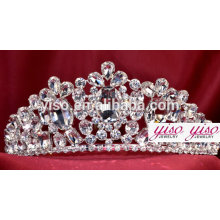 Accesorio rhinestone personalizado tiaras y coronas reales adulto barato